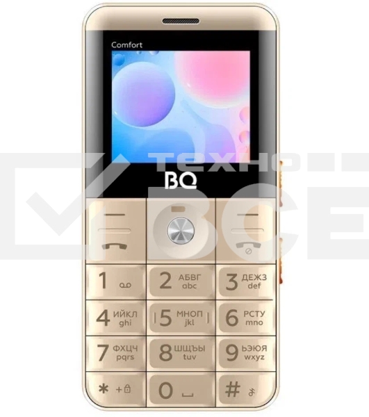 Мобильный телефон BQ 2006 Comfort золотой/черный