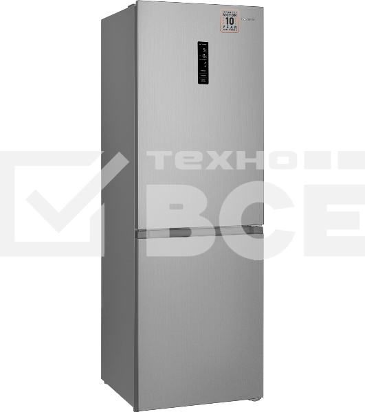 Холодильник Weissgauff WRK 185 Total NoFrost Inverter нержавеющая сталь двухкамерный 205/86л морозилка снизу