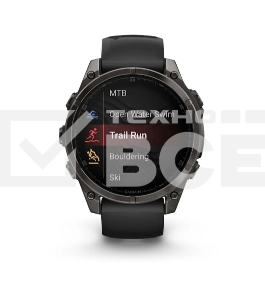 Смарт-часы Garmin Fenix 8 AMOLED Sapphire угольно-черный DLC, черный 47мм