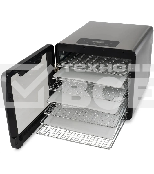 Сушка для фруктов и овощей Hyundai HYFD-8802 14под. 600Вт серебристый