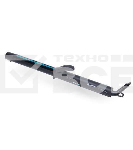 Щипцы Vitek Aquamarine VT-2313 60Вт черный/голубой макс.темп.:200С покрытие:керамическое