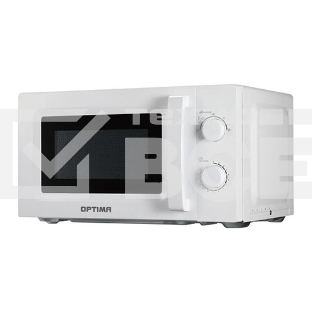 Микроволновая печь Optima MO-2023W, 20л, 700Вт,механич.ПУ, ручка д/откр.дверцы, 5 ур.мощн., белая