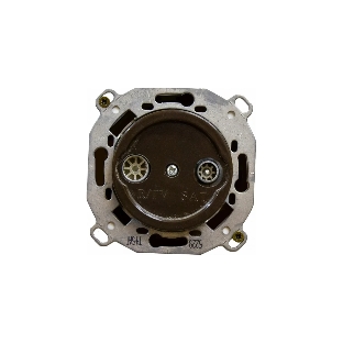 Розетка Bironi TV/R-SAT оконечная Шедель Бриз (скрытый монтаж) коричневый матовый