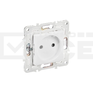 Розетка SKANDY 10А без заземл. без защ. шторок SK-R02W арктич. бел. IEK SK-R10-10-K01