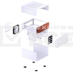 Корпус без блока питания JONSBO N4, Mini-Tower, 1x120mm, 1xUSB-A 3.0 + 1xUSB-C 3.2, SFX PSU Support, mATX, mITX White, фото2