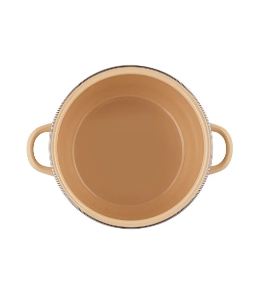 Кастрюля Appetite 1MC161P Avocado с крышкой, сферическая эмалированная 2 л