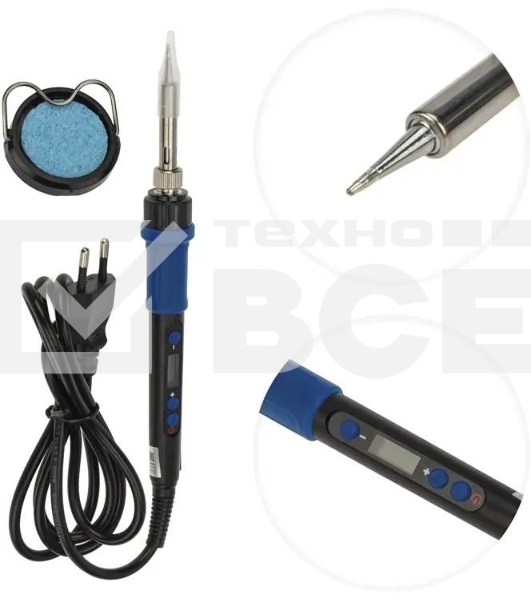 Паяльник цифровой, с керам. нагревателем, Rexant 12-0620 65Вт, 220В, темп. 200-500 °C