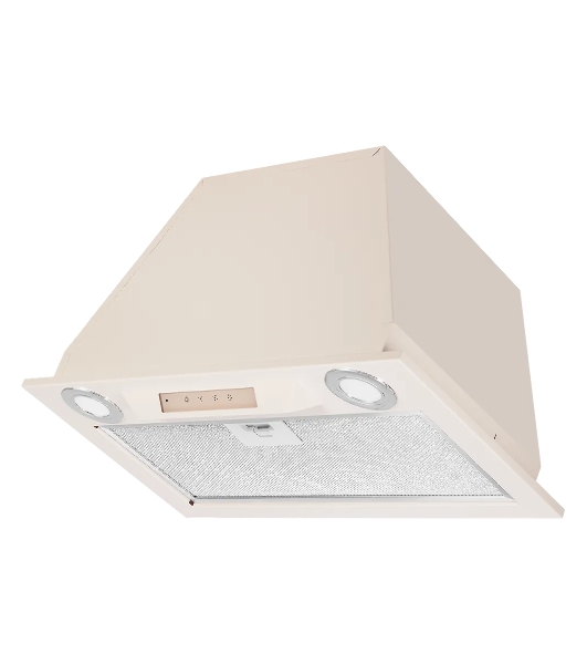 Вытяжка встраиваемая Kuppersberg INLINEA 52 Beige, ширина 52 см, отвод/рециркуляция, 850 м3/час, электронное сенсорное управление, таймер, пульт ДУ, 3 скорости, светодиодное освещение 2х3,5 Вт, металлический жироулавливающий фильтр, угольный фильтр С6С (опция), 42 дБ, кремовый