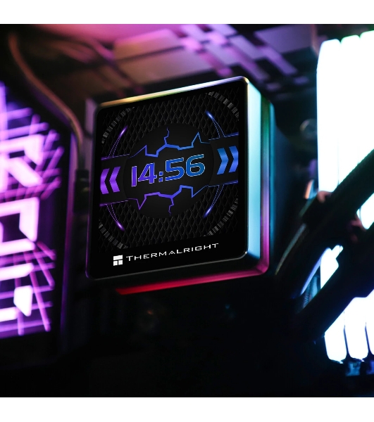 Система жидкостного охлаждения Thermalright Grand Vision 360 ARGB Soc-AM5/AM4/1151/1200/2066/2011/1700 черный 4-pin 29.6dB Al LCD Ret (G-VISION-360-BL-ARGB)