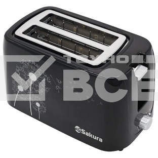 Тостер Sakura SA-7608BK 750 Вт, подогрев черн