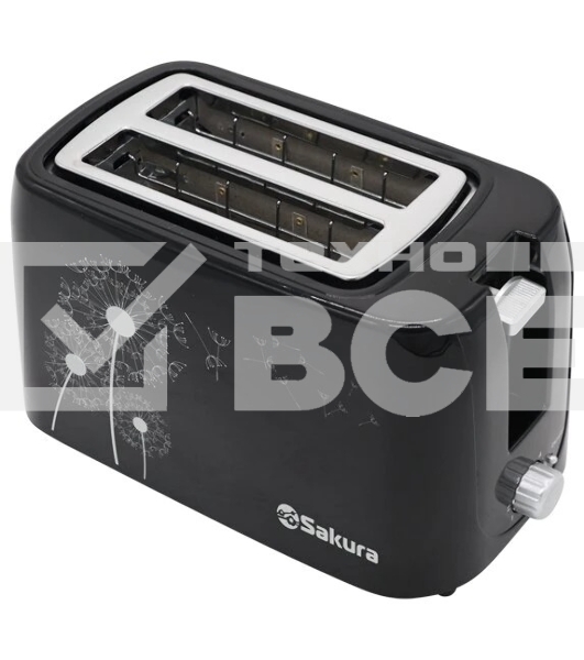 Тостер Sakura SA-7608BK 750 Вт, подогрев черн