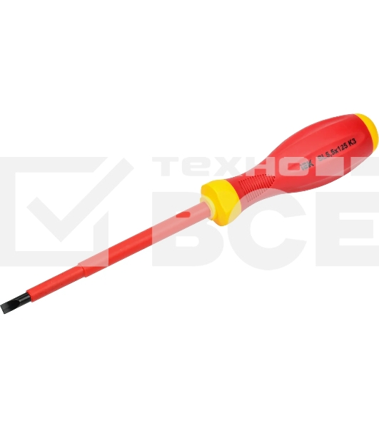 Отвертка диэлектрическая шлицевая SL5.5х125 K3 1000В ARMA2L 3 IEK A2L3-SC30-K3-SL-55-125