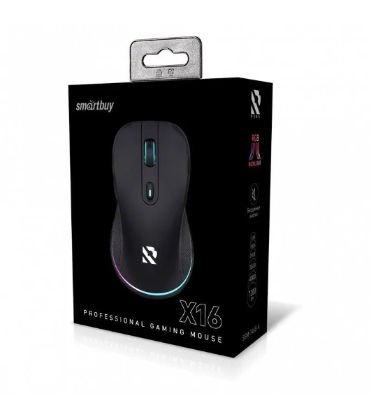 Мышь проводная игровая Smartbuy (SBM-746G-K) RUSH X16