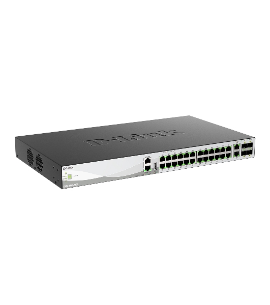 Коммутатор D-Link DMS-3130-30TS/A1A, 24×2,5 Гбит/с + 2×10 Гбит/с + 4×25 Гбит/с SFP28, управляемый