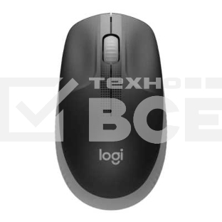 Мышь беспроводная Logitech M190 черный/серый, 1000 dpi, радиоканал, USB, кнопки - 3