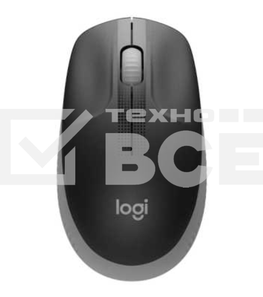 Мышь беспроводная Logitech M190 черный/серый, 1000 dpi, радиоканал, USB, кнопки - 3