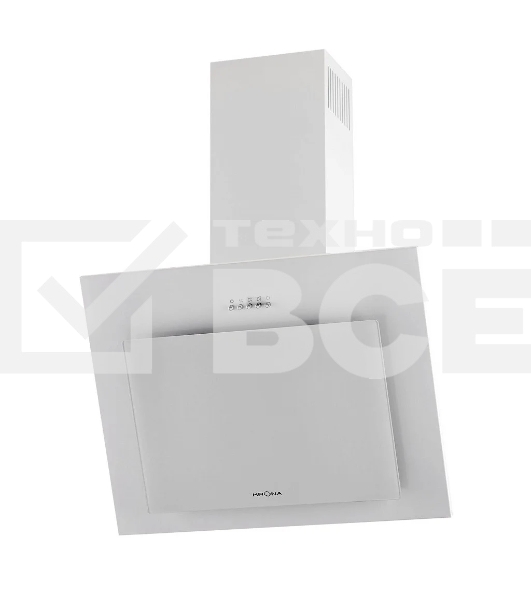 Вытяжка каминная Krona Fiona 600 PB белый управление: кнопочное (1 мотор)