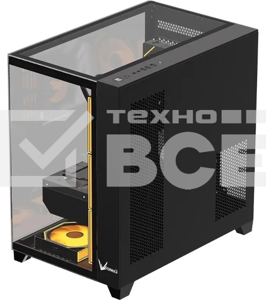 Компьютерный корпус Aerocool / Formula Crystal Z9 FLOE черный без БП ATX 2xUSB3.0 audio bott PSU