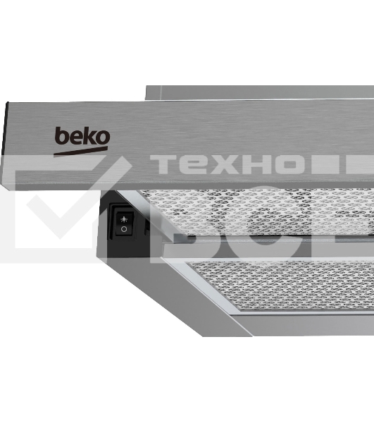 Вытяжка телескопическая Beko BHNT613R4CX серебристый, 60 см, 320 куб. м/ч, 61 дБ