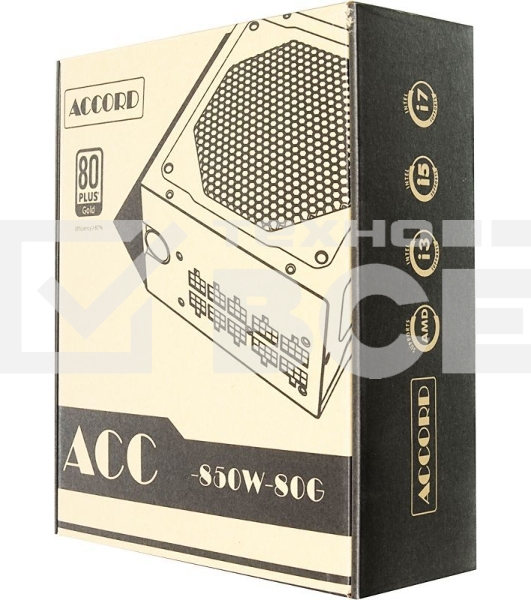 Блок питания Accord ATX 850W ACC-850-80G 80+ gold (20+4pin) APFC 120mm fan 6xSATA RTL