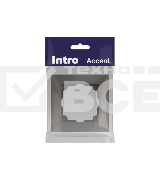 Рамка для розеток и выключателей Intro Accent 6-501-09 на 1 пост СУ титан Б0063769