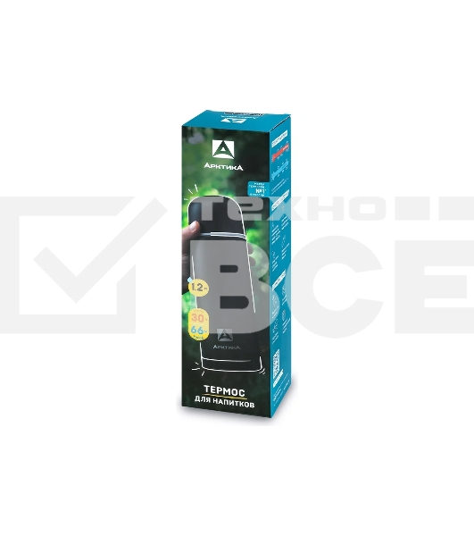 Термос АРКТИКА 105-1200-BKT 1.2 л, черный текстурный