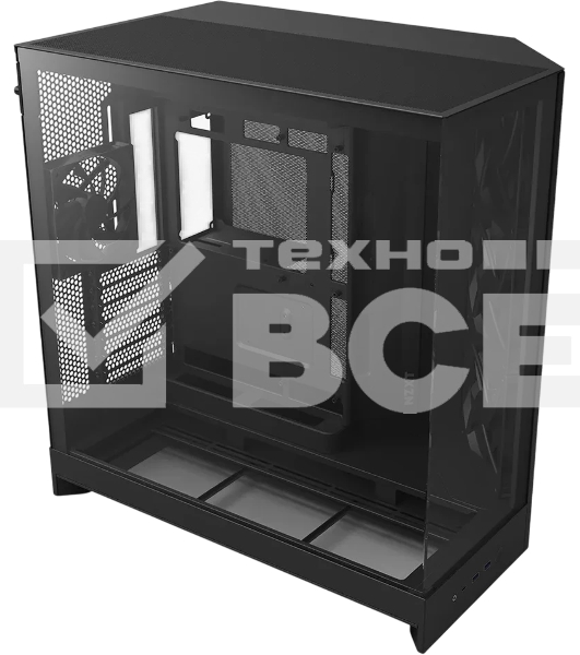 Компьютерный корпус без блока питания Case NZXT H9 Flow RGb+ (2025), Midi-Tower, TG, 6x140мм RGb + 1x120мм RGb, 2xUSB-A 3.2 + 1xUSB-C 3.2, E-ATX, ATX, mATX, mITX черный