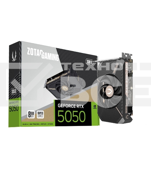 Видеокарта Zotac PCI-E 5.0 RTX 5050 SOLO 8GB NVIDIA GeForce RTX 5050 8Gb 128bit GDDR6 2572/20000 HDMIx1 DPx3 HDCP Ret