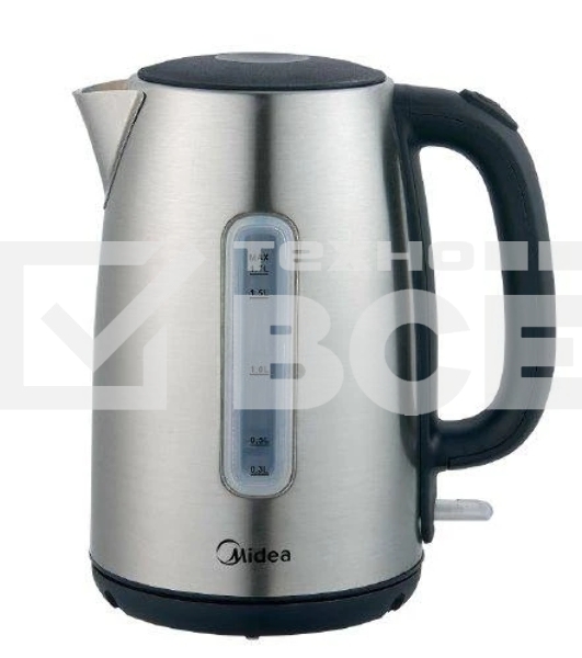 Чайник электрический Midea MK-8028 1.7л. 2200Вт серебристый (корпус: нержавеющая сталь)