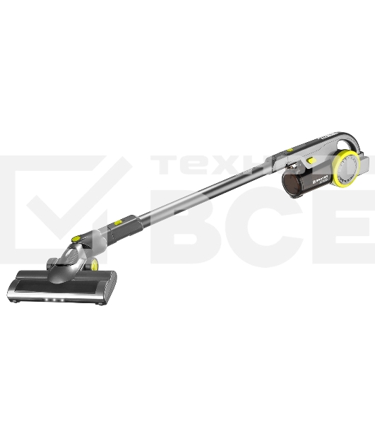 Пылесос вертикальный BRAYER BR4262 черный/желтый, питание от аккумулятора, 200 Вт, уборка сухая, пылесборник 1 л