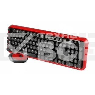 Комплект клавиатура+мышь Smartbuy 620382AG-RK беспроводной, USB, 1600 DPI, чёрно-красный