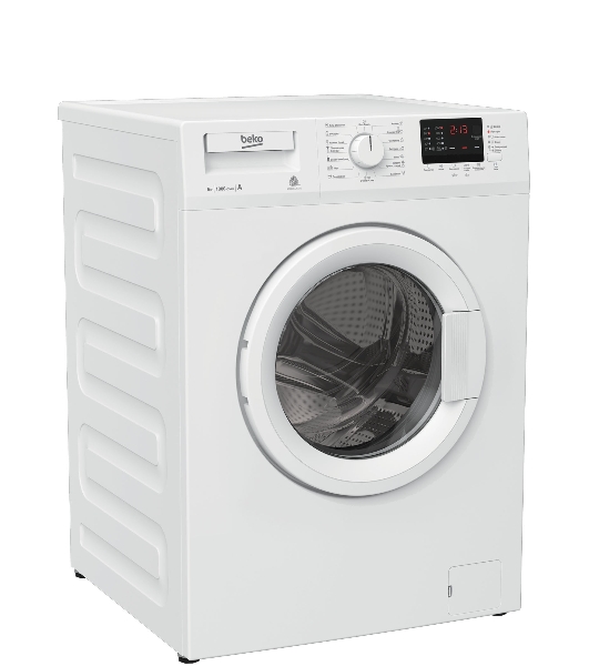 Стиральная машина Beko WRE55P2BWW белый, загрузка фронтальная 5 кг, 1000 об/мин, класс A