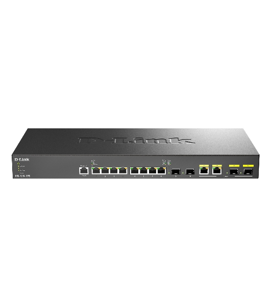 Коммутатор D-Link DXS-1210-12TC/B1A, 8×10 Гбит/с + 2×10 Гбит/с SFP+ + 2×10 Гбит/с Combo, управляемый