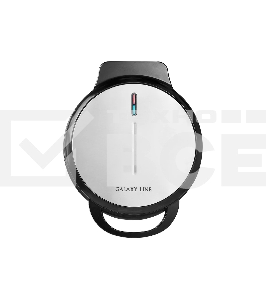 Вафельница Galaxy Line GL 2987, черный с серебристым, с несъемными пластинами, 1200 Вт