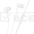 Наушники внутриканальные Hoco M112 1.2м белый проводные в ушной раковине, фото 1