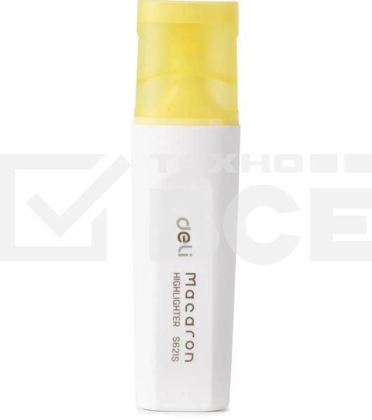 Текстовыделитель Deli ES621Syellow Macaron скошенный пиш. наконечник 1-5мм желтый