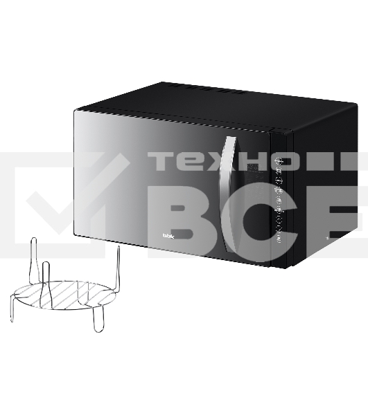 Микроволновая печь BBK 23MWC-881T/B-M черный, 23 л, 800 Вт, сенсор