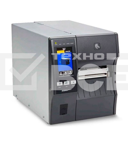 Принтер этикеток термотрансферный коммерческий Zebra TT ZT411 203 dpi, 356 мм/сек, USB, RS-232, Ethernet, USB Host, Bluetooth, серый/черный