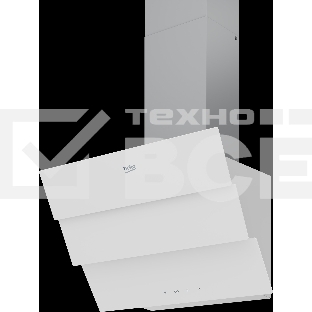 Вытяжка наклонная Beko BHCA69642WH серый, 60 см, 600 куб. м/ч, 69 дБ