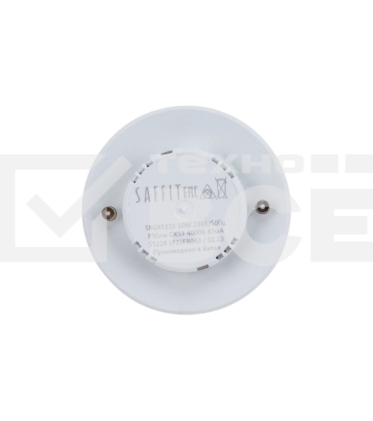 Лампа светодиодная SAFFIT SBGX5310 (55228) 10 вт GX53 белый таблетка