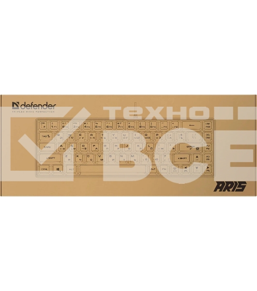 Игровая клавиатура проводная Defender Aris GK-349 RU,бел/черн,68кн+FN,радуж,1.5м
