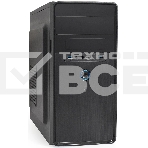 Компьютерный корпус Minitower ExeGate BA-309U2-UNS500 (mATX, БП UNS500 с вент. 12см, 1хUSB+2хUSB 3.0, HD аудио, черный), фото 1