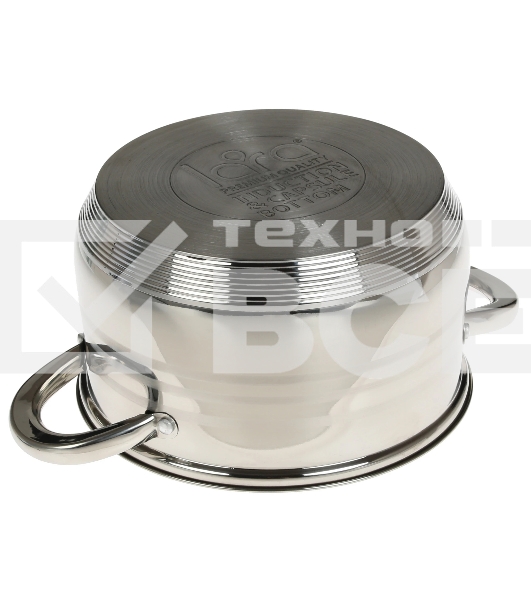 Кастрюля LARA LR02-584 SONATA 22x13 см, 4.9 л, нержавеющая сталь, индукция, с крышкой