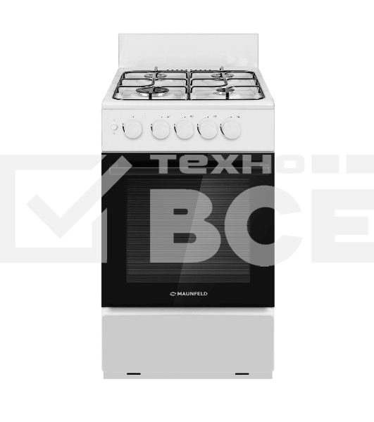 Плита газовая Maunfeld MGC50GEW08 белый, конфорок 4 шт, духовка 59 л, 50 см x 88 см x 65 см