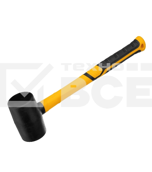 Киянка резиновая Denzel 225 г, черная, фибергласовая рукоятка c TPR покрытием