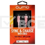 Кабель QUMO, MFI С94, Type-C на MFI Apple 8 pin, силиконовый, 1м, 2,22A, 9V, 20W, PD (розовый), фото2