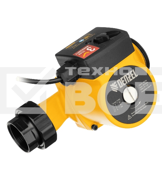 Циркуляционный насос Denzel CP32-6, напор 6 м, 70 л/мин, 1 м кабель, монт. длина 180 мм