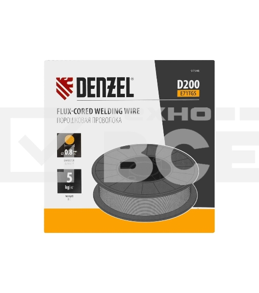 Порошковая проволока Е71TGS, диам. 0,8 мм, 5 кг, диам. катушки D200 Denzel
