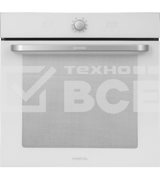 Электрическая духовка Gorenje BOS67371SYW 60 см, 77 л, Коллекция: Simplicity, Очистка паром AquaClean, 12 режимов, белый