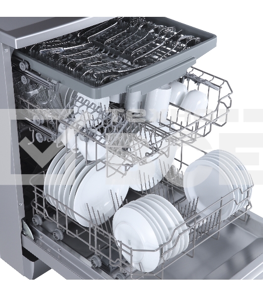 Посудомоечная машина Бирюса DWF-614/6 M, серый, 59.8 см, 14 компл., 49 дБ, класс A++